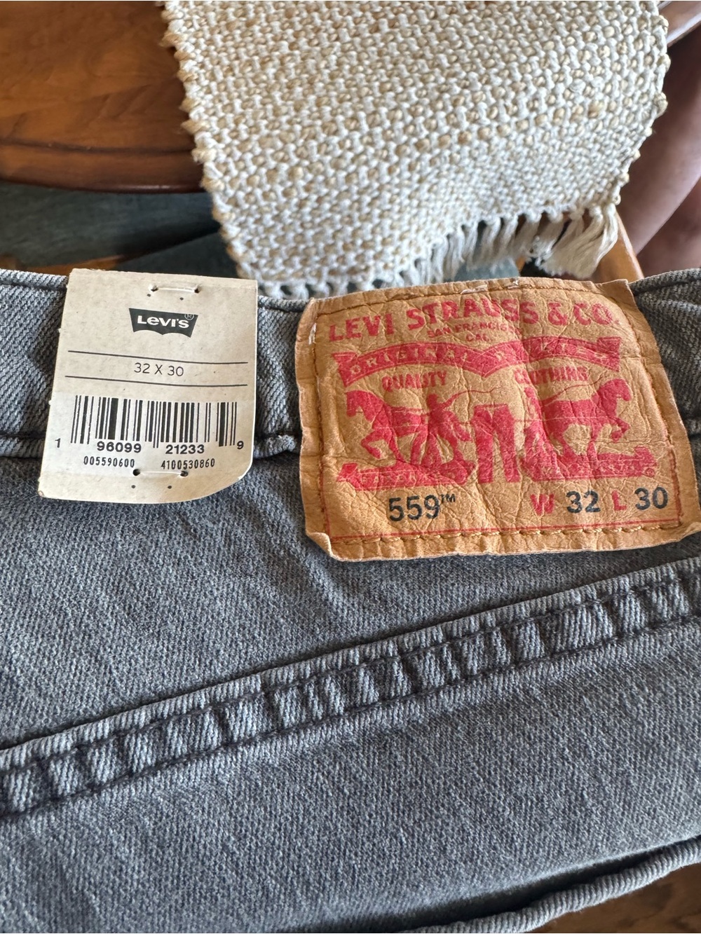 Levi's Gray Relaxed Straight 559 Jeans